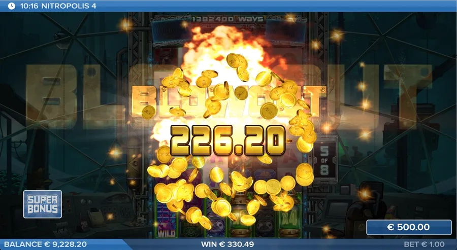 Blowout-vinst i Nitropolis 4