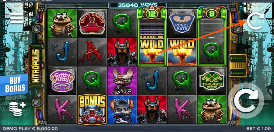 Automatiskt spel i Nitropolis