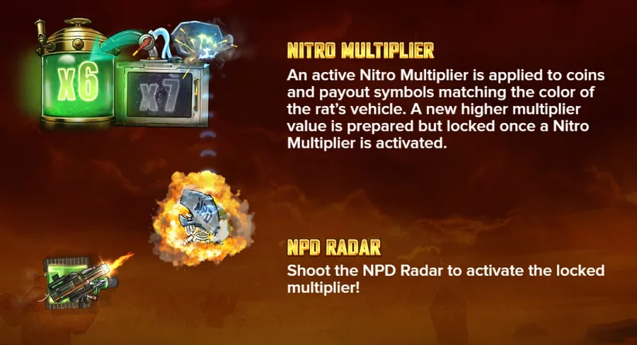 Nitro Multiplier och NPD Radar i Rogue Rats
